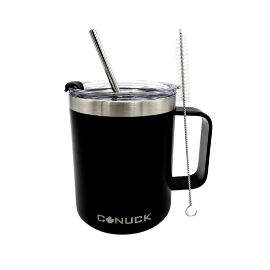 Canuck - 12 oz Canuck Coffee Cup With Handle - Solid Colours