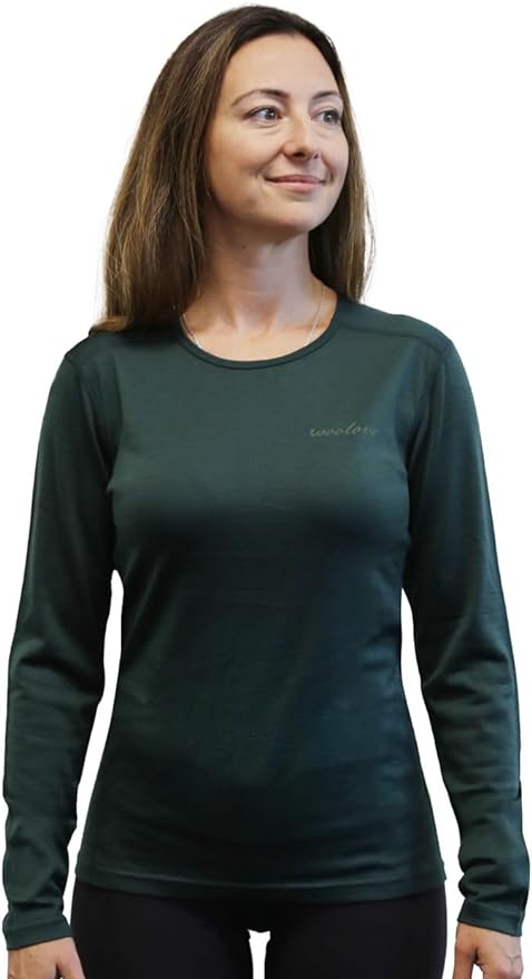 100% Merino Wool Base-layer Long Sleeve Crew Neck Shirt (Women’s)