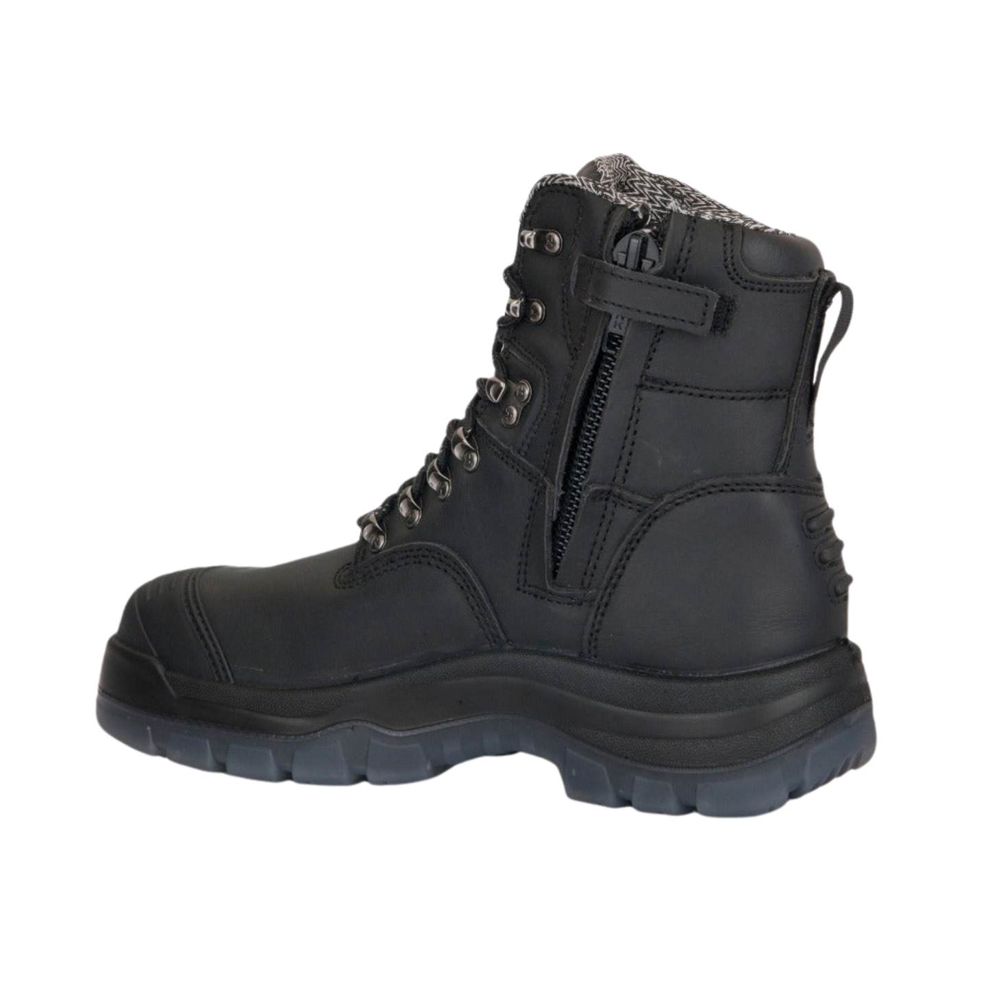 7" Zip-sided Steel Toe Leather Work Boots - The Kensington