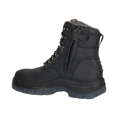 7" Zip-sided Steel Toe Leather Work Boots - The Kensington