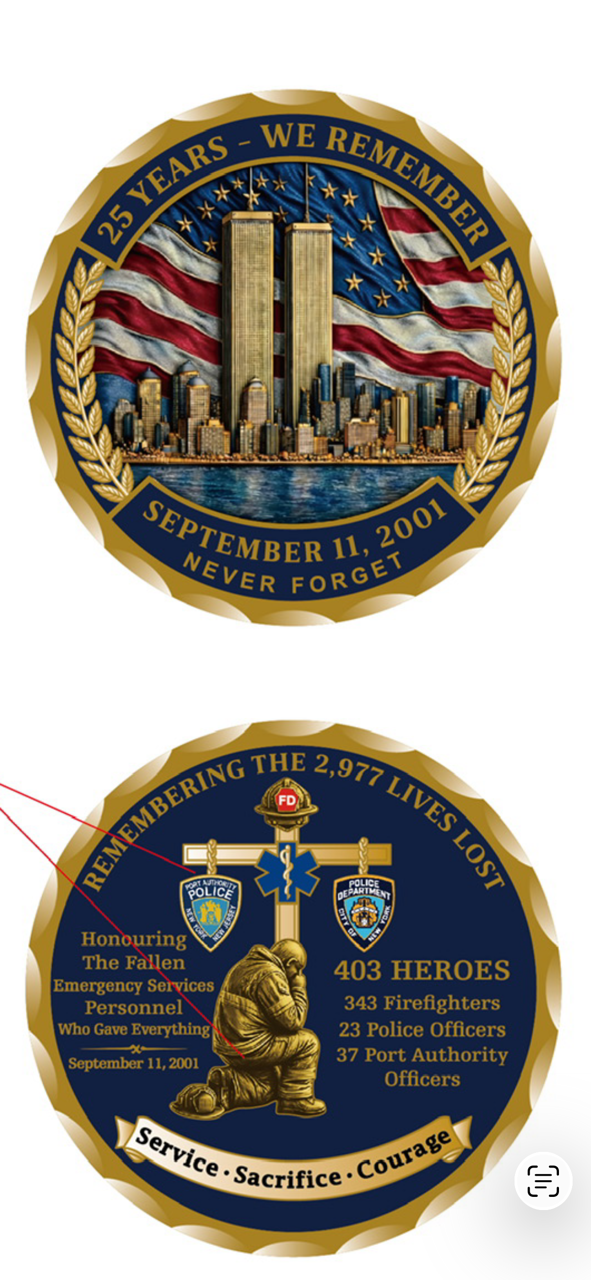 September 11th 25th Anniversary Coin (Pre-Order)