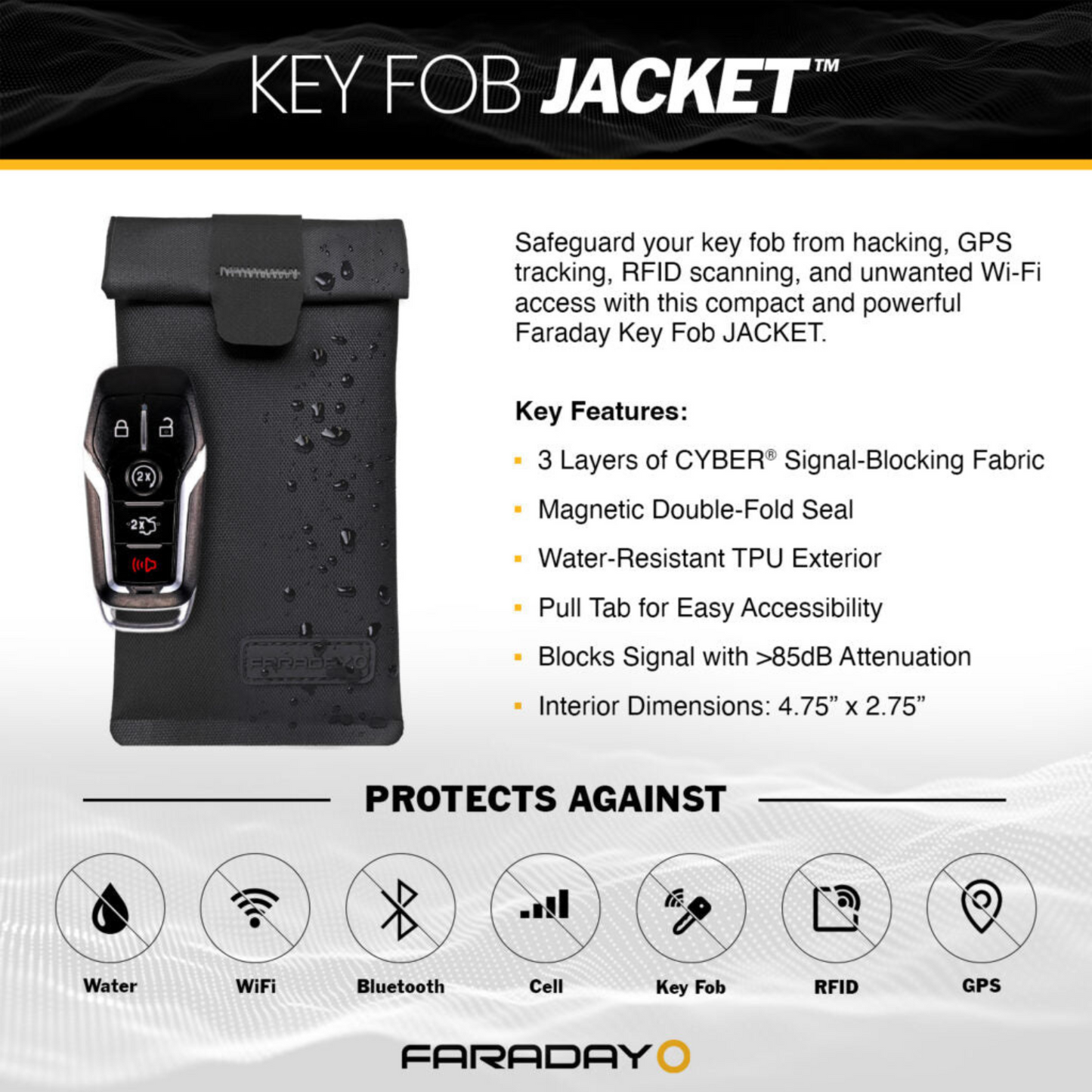 Faraday Anti-Theft Key Fob Dry Bag