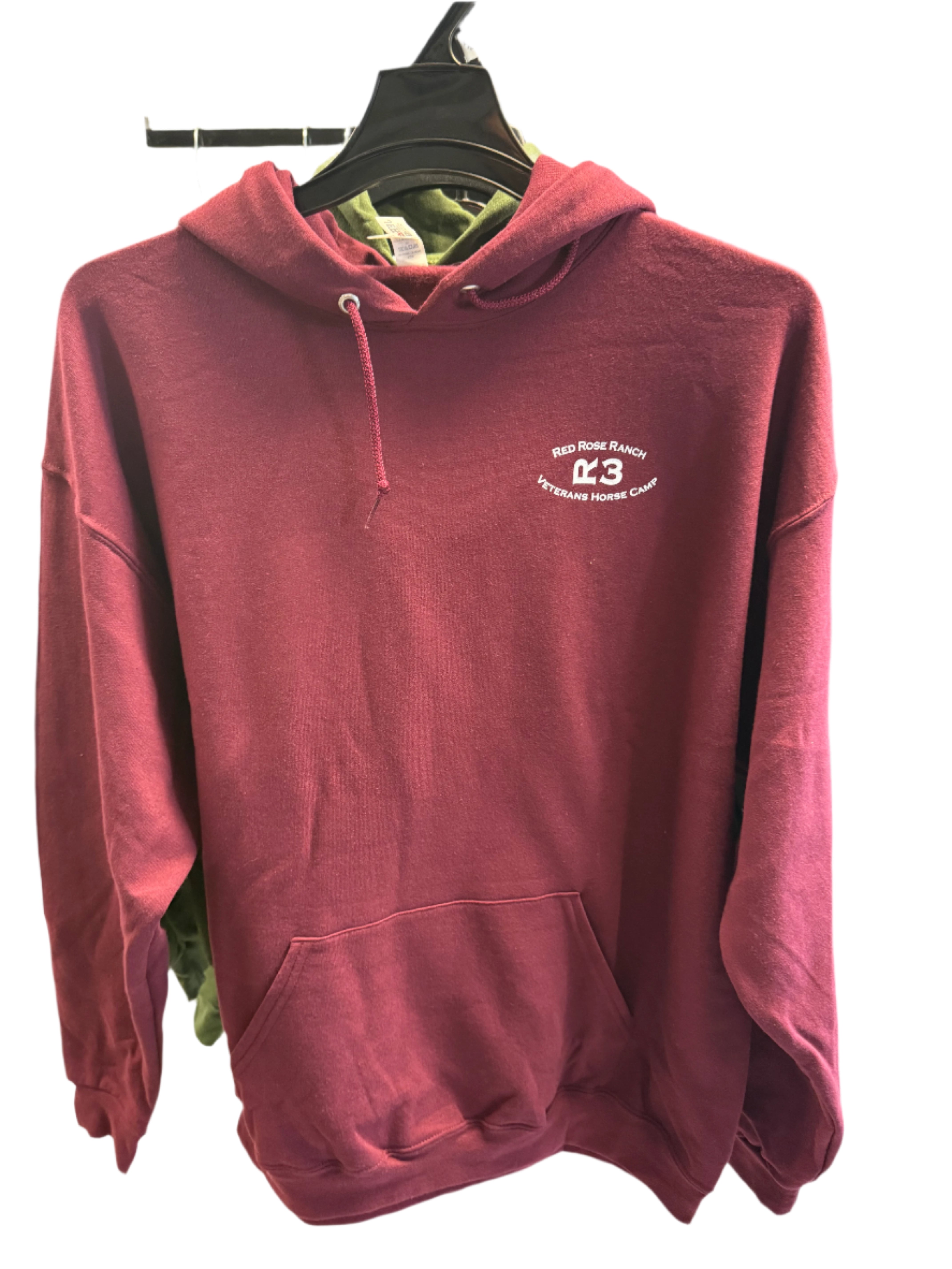 Red Rose Ranch Veterans Horse Camp (R3VHC) Logo Hoodie