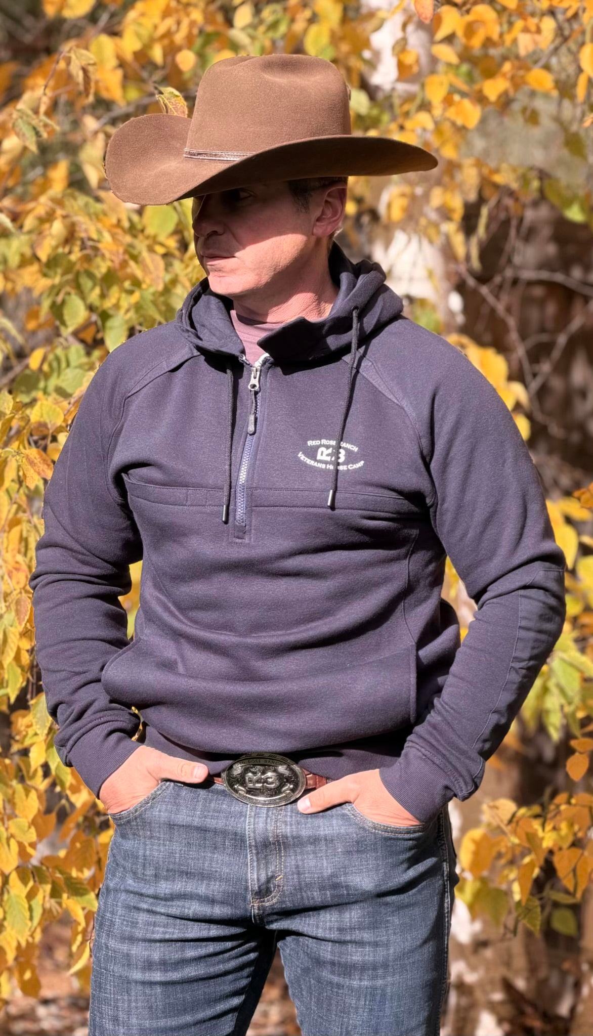 Red Rose Ranch Veterans Horse Camp (R3VHC) Sentinel Logo Hoodie