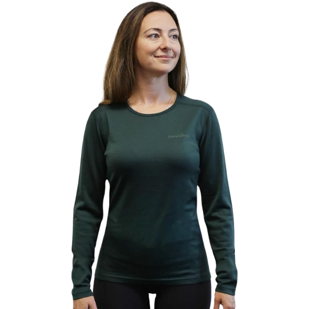 100% Merino Wool Base-layer Long Sleeve Crew Neck Shirt (Women’s)