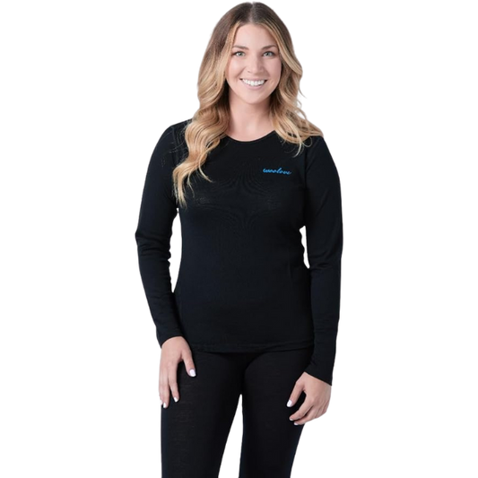 100% Merino Wool Base-layer Long Sleeve Crew Neck Shirt (Women’s)