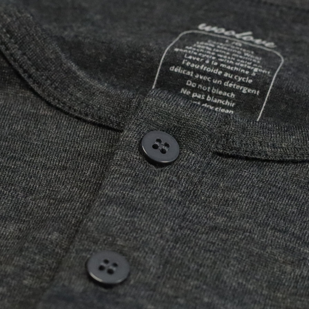 100% Merino Wool Long Sleeve Henley