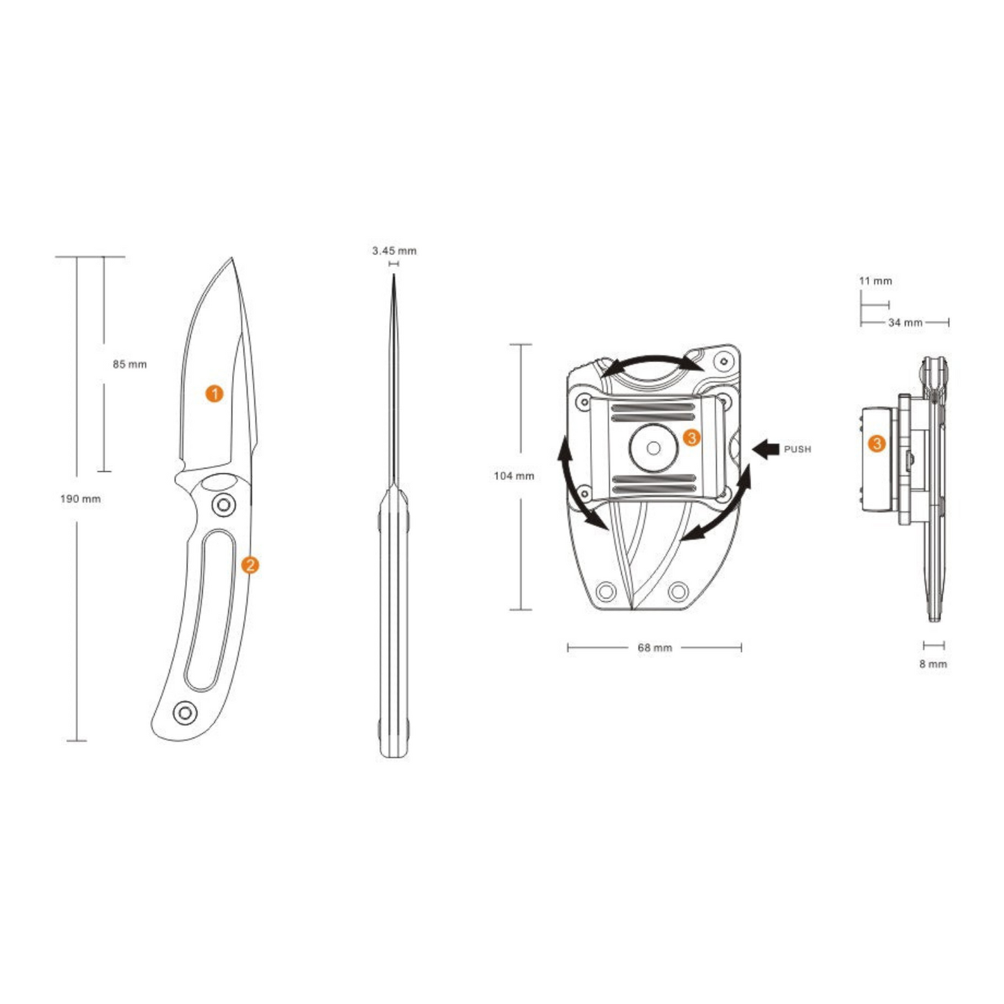 Ruike Hornet F815 Utility Knife