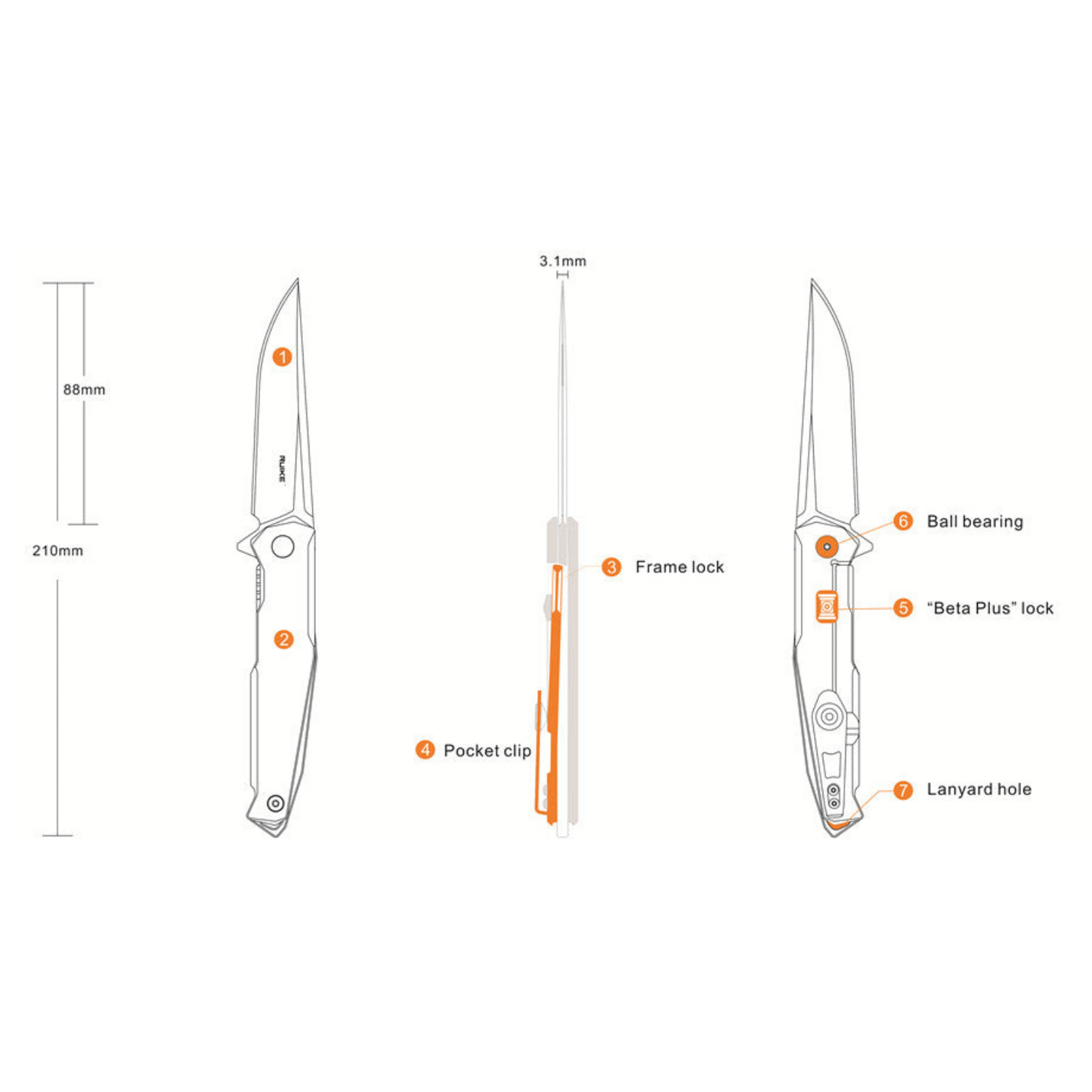 Ruike P108-SF / P108-SB Utility Knife