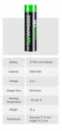 NEXTORCH® 5000 mAh/3.7V Li-ion Type C Rechargeable Battery with Charging Cable