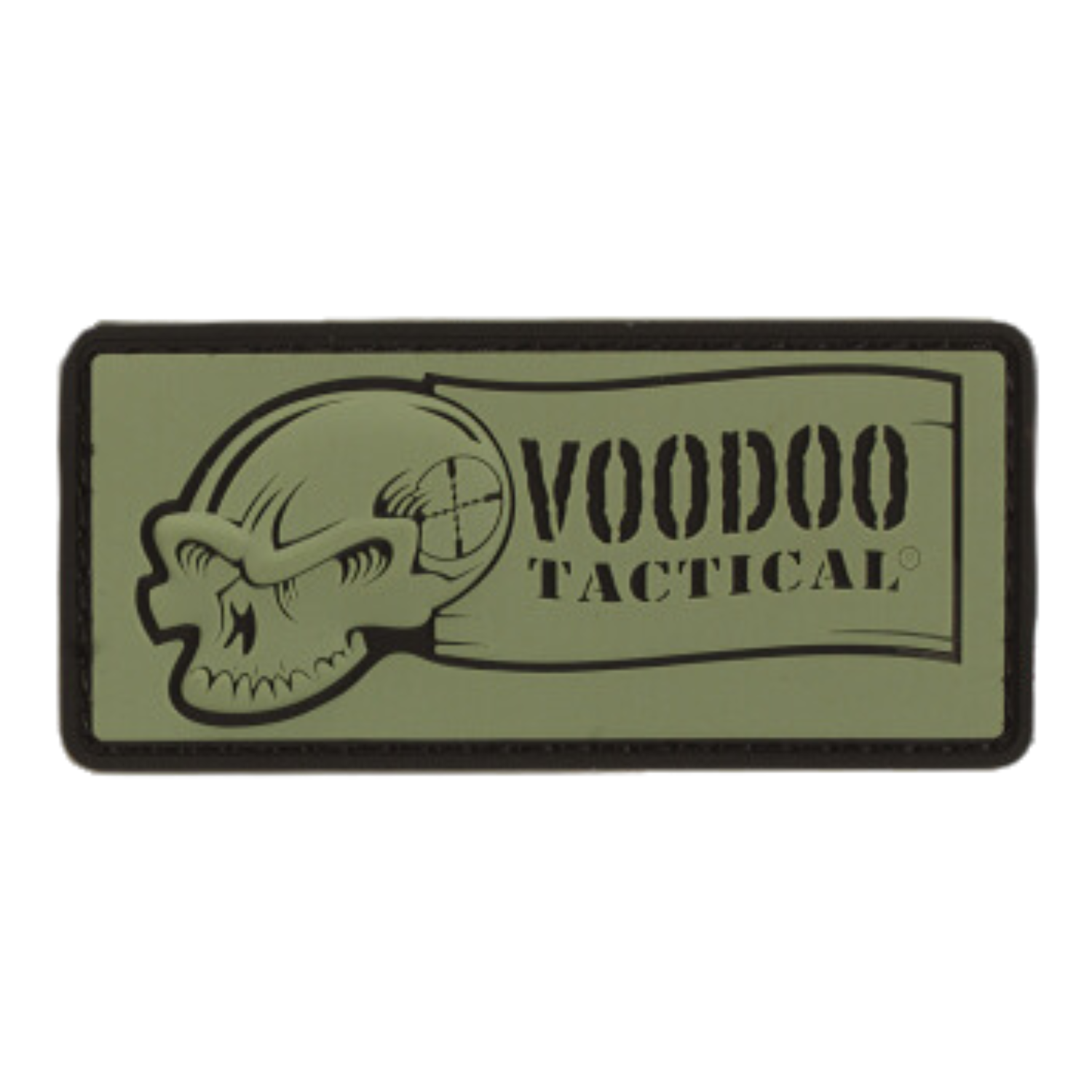 Voodoo Skull Patch with Ribbon