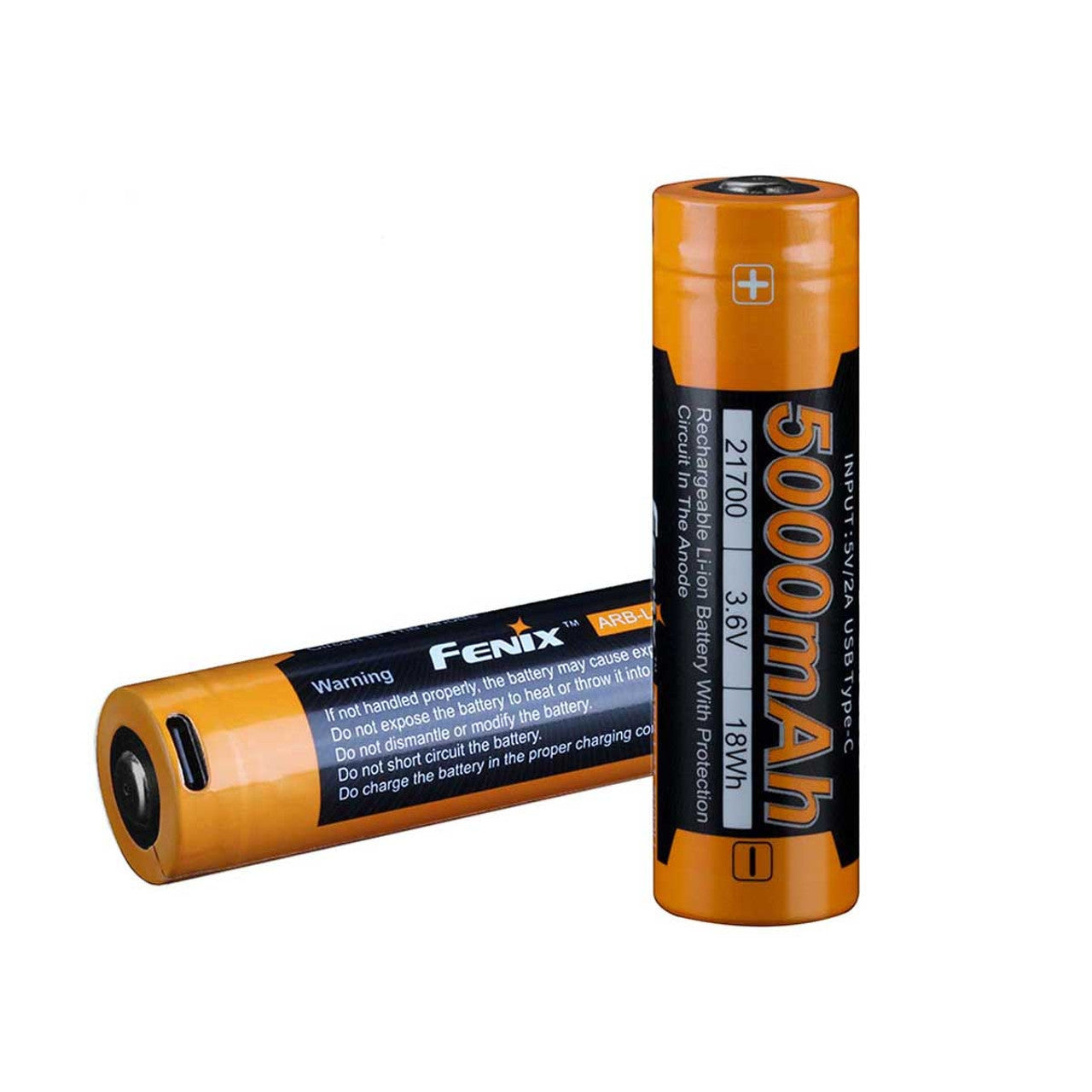 FENIX -  ARB-L21-5000U Li-ion Rechargeable 21700 Battery with USB-C Charging Port