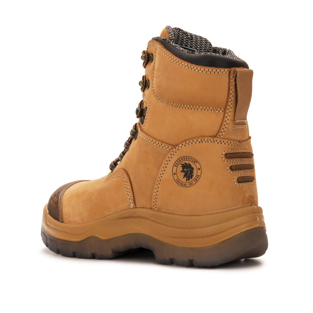 7" Zip-sided Steel Toe Leather Work Boots - The Kimberly